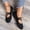 Black, variant on Mary Jane Shoes Women Comfortable Slip on Non Slip Ballet Flats Shoes Spring Business Wide Closed Toe Low Heels Walking Shoes (Navy)