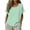 Green#50, variant on Gingham Shirt Women Cute Summer Crew Neck Short Sleeve Plaid Shirts Checkered Tunic Tops Loose Fit Casual Blouses Red L