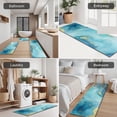 thumbnail image 5 of Blue and Gold Marble Wavy Veins Pattern Kitchen Rugs Sets Of 3,Kitchen Runner Rugs Non Skid Washable,Decorative Kitchen Floor Mats for Kitchen,Sink,Laundry,17"x30"+ 17"x47" + 17"x59", 5 of 6