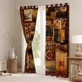 thumbnail image 3 of Homewish Safari Deer Curtains Pack of 2 (42x84 Each),Rustic Farmhouse Cabin Curtains Blackout,Cartoon Bear Paws Bedroom Curtains For Boys,Super Cozy Room Decor, 3 of 6
