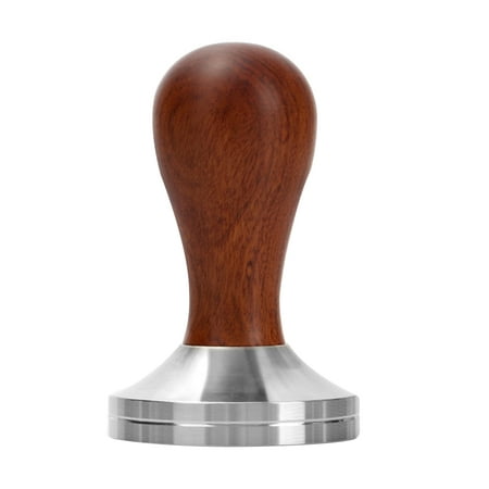 

greenhome Coffee Tamper Detachable Design Flat Base Stainless Steel 51/53/58mm Wooden Espresso Powder Hammer Barista Tool