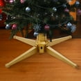 thumbnail image 2 of Home Heritage 1-1.5" Artificial Christmas Tree Rotating Metal Stand, Gold, 2 of 12