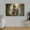 thumbnail image 3 of Amazon Warrior & White Tiger II Matte Canvas Wall Decor Wall Art Home Decor, 3 of 4
