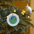 thumbnail image 7 of 3drose, Bright Eye Heart I Love Track and Field, Circle Porcelain Ornament, 7 of 7