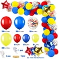 thumbnail image 2 of Kit d'Arche Guirlande de Ballons de Cirque Carnaval Ballons Jaunes Bleus Rouges Ballons Confettis Multicolores pour Décorations de Mariage Carnaval Fête d'Anniversaire Shower de Bébé, 2 of 6