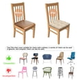 thumbnail image 5 of Beige Chicken Sketch Pattern Seat Covers for Dining Room Chairs Set Of 4,Stretch Printed Washable Chair Seat Cover with Elastic Ties and Button,Removable Waterproof Couch Cushion Covers, 5 of 6