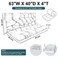 thumbnail image 3 of Outdoor Swing Cushions, Waterproof Bench Cushion 2-3 Seater, hickened Bench Cushion with Ties for Patio,Backyard,Garden and Lawn, 3 of 8