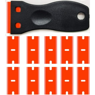 Wideskall Metal Retractable Safety Scraper with 5 Single Edge 1.5 inch Razor Blades Set