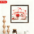 thumbnail image 4 of Valentine's Day Happy Frame Sign Couple Pigs, Heartshaped Chocolate and Coffee, Watercolor Handpainted Style Frame Wall Art Wall Pediments, 4 of 7