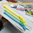 thumbnail image 3 of 1pc Creative Zipper Shape Bookmark - Durable Plastic For Daily Office Use, 3 of 7