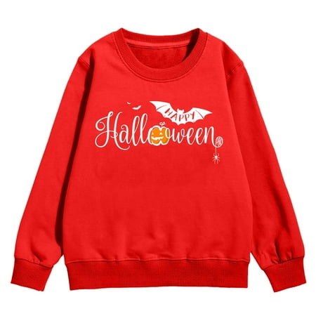

Girls Sweatshirt Fall and Winter Children s Warm Tops Comfortable Festive Letter Bat Print Casual Style Boy Hoodies Baby Sweater The 69 Eyes Hoodie Juniors Tops for Teen Girls Born to Dance Sweatshirt