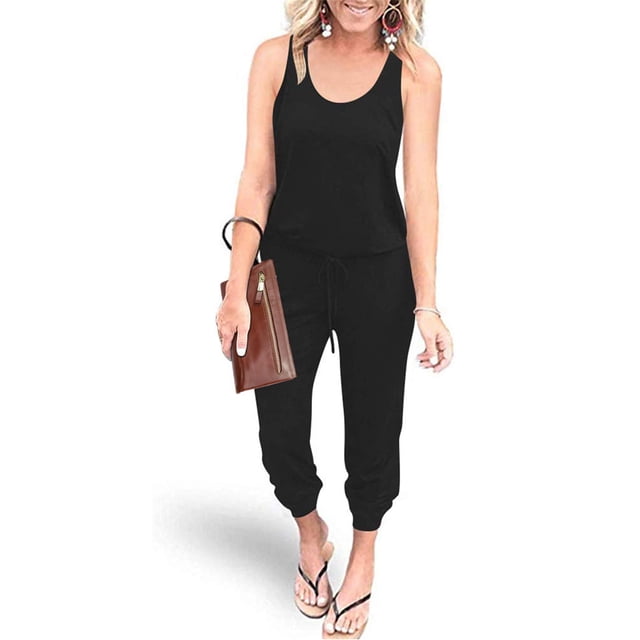 Mono PRETTYGARDEN sin mangas casual negro S