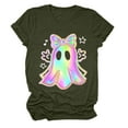 thumbnail image 5 of enyan Cute Halloween Shirts for Women Tee Pumpkin Graphic Cute Ghost Tops Tee Fall Short Sleeve Tops Oversized Tshirts Teen Aesthetic Clothing AG,XXXL, 5 of 5