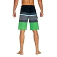 thumbnail image 3 of Nonwe Men's Sportwear Quick Dry Beach Shorts with Lining Black&Green 38, 3 of 4