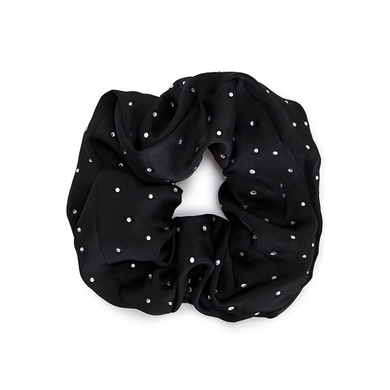 Kitsch Satin Rhinestone Scrunchie, Black Hair Accessories  display picture 1
