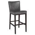 thumbnail image 2 of Home Square Vintage 30" Faux Leather Barstool with Wood Frame in Gray - Set of 3, 2 of 3