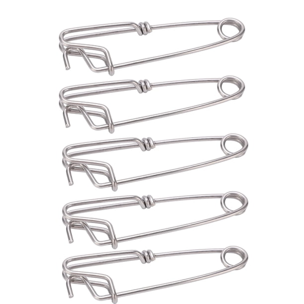 Fácil, rápido, Señuelo Snap 5pcs Clips de Línea Larga Conectores de Pesca en el Mar Giratorios A Presióni Hebilla para Colgar Con ojo Cerrado Herramienta de Pasador Rápido,