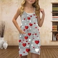 thumbnail image 2 of Zpanxa Girls Shorts Polyester Spandex Print Pattern Sleeveless Overalls with Pockets 5-6 Years, 2 of 5