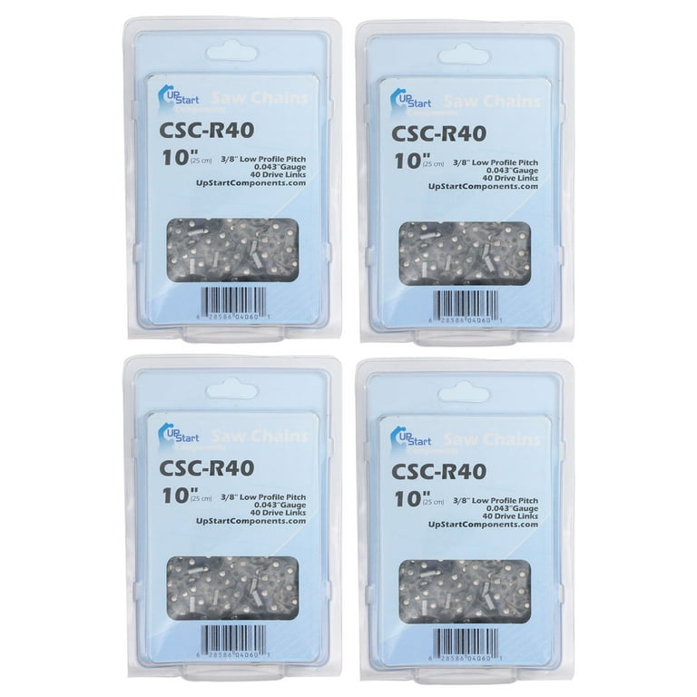 4 Pack 10 Inch Chainsaw Chain Replacement for Ryobi TP30 10