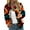 l-Orange, variant on Light Weight Jacket Womens Loose Floral Print Windbreaker Long Sleeve Zipper Casual Bomber Fall Jacket