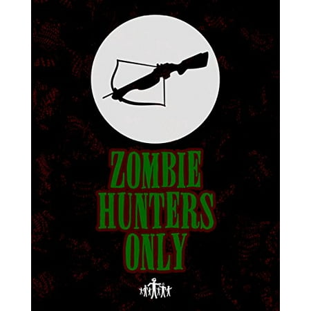 Vintage Halloween Pictures (Zombie Hunters Only Green Black Print Cross Bow Zombies Picture Halloween Wall Decoration Seasonal)