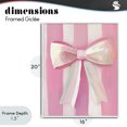 thumbnail image 4 of Stupell Industries Glam Preppy Pink Bow on Stripes White Framed Giclee Art, 16 x 20, by The Prints Vibe, 4 of 8