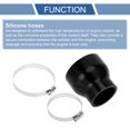 thumbnail image 4 of Unique Bargains 1 Set 51-76mm 2.01"-2.99" ID 76mm 2.99" Length 0° Black Car Silicone Hose with Clamps Universal, 4 of 7