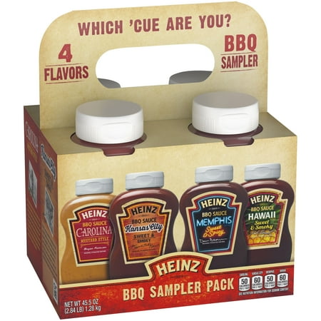 - Heinz BBQ Sampler Pack 45.5 oz Sleeve