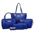 thumbnail image 1 of Bolso de mujer de verano estilo europeo y americano retro rómbico conjunto de seis piezas bolso de madre bolso bandolera, 1 of 5