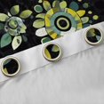 thumbnail image 4 of Homewish Vintage Bohemian Flower Black Out Curtains, Black Green Curtains Pack of 2 (42x63 Each), Hippie Plant Botanical Bedroom Curtains, Blackout Curtains Room Decor, 4 of 6
