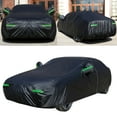 thumbnail image 4 of Leadwolf Car Cover Waterproof All Weather for Genesis for GV80Coupe Outdoor Full Cover Rain Sun UV Protection with Zipper Cotton, Spunlace Nonwoven Length up to 196 " Black, 4 of 6