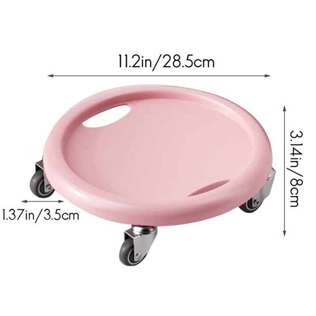 Plaque Coulissante à 4 Roues pour Hommes, Système d'Exercice Musculaire Abdominal Multifonction, Rouleau D\'entraînement Physique Silencieux, Rose