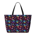 thumbnail image 2 of Honeii mushroom colorful Skull for Tote Bag with Adjustable Strap,Beach Bag, Waterproof Sandproof Beach Tote Bag, Large Capacity Foldable Beach Bags, 2 of 7