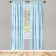 thumbnail image 5 of Ambesonne Antique Window Curtains, Sealife Aqua Zig Zag, Each 28" W x 84" L, Pale Blue Pale Blue, 5 of 5