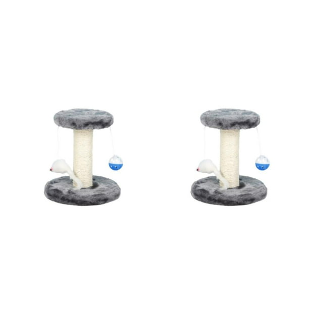 Billuyoard Mueble de felpa para gatos definitivo con bolas colgantes y zona de dormir acogedora, marco rascador, poste de árbol, juego de Type1 NO1