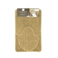thumbnail image 1 of Aries Geometric Circles Design 3 Piece Bathroom Rug Set, Bath Rug, Contour Rug, Lid Cover (Beige), 1 of 2