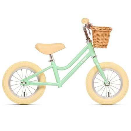 UPC: 0768481968355 | Petimini 12in Kids Balance Bike with Basket for 2-6 Year Olds Mint Green