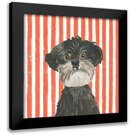 Vess, June Erica 12x12 Black Modern Framed Museum Art Print Titled - Parlor Pooches I