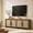 Natural Oak, variant on Vintagearth 65" Rattan TV Stand for 75 Inch TV, FSC‑Certified 1.18" Thick Wood Media Console, 4‑Door Curved Entertainment Center Storage Cabinet for Living Room, Natural Oak