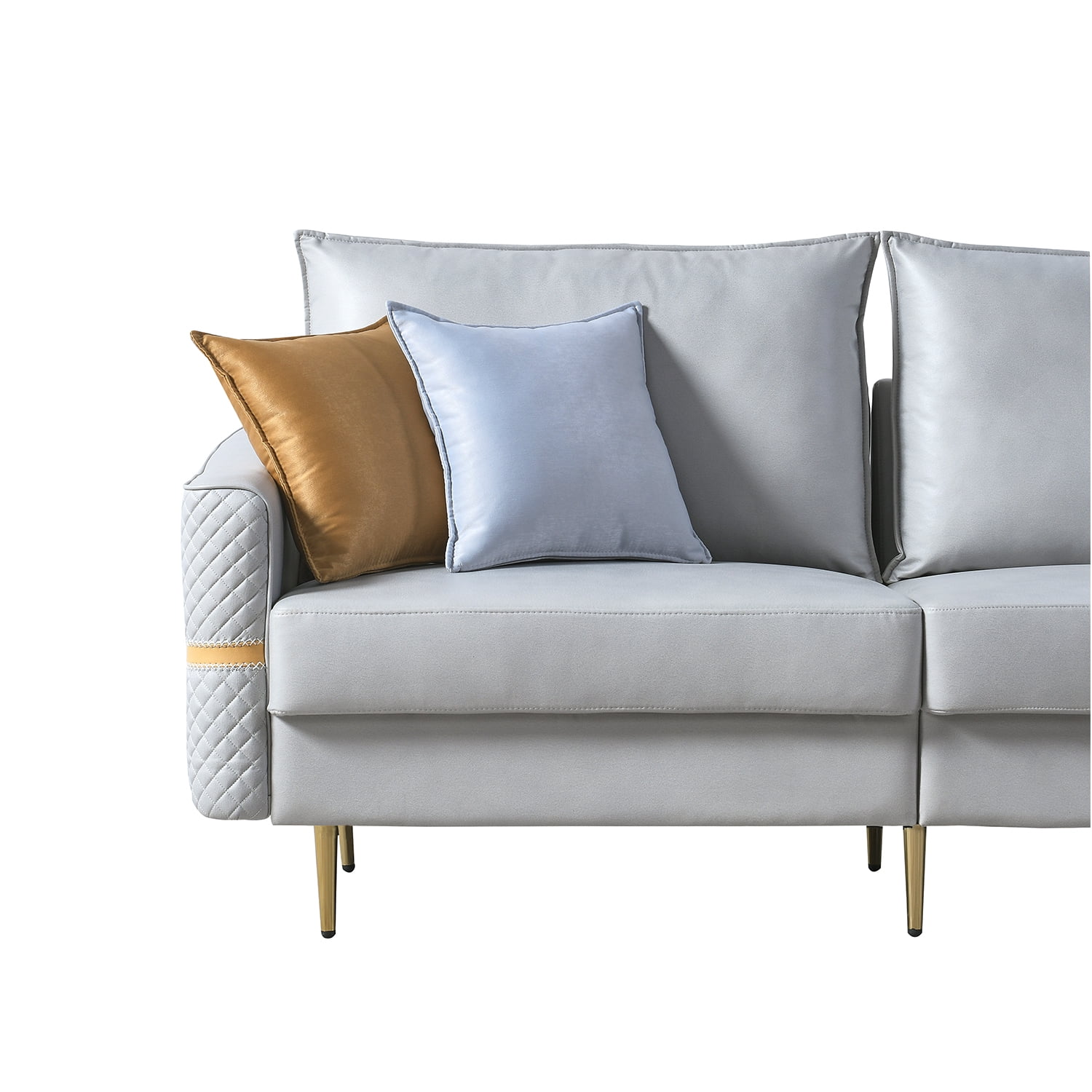 Kadyn 73.22" 2 Seat Couch Sofa, Modern Fabric Loveseat Sofa with 2 Pillows, Heavy Duty Sleeper Sofa for Living Room, Light Grey Kadyn 73.22" 2 Seat Couch Sofa, Modern Fabric Loveseat Sofa with 2 Pillows, Heavy Duty Sleeper Sofa for Living Room, Light Grey