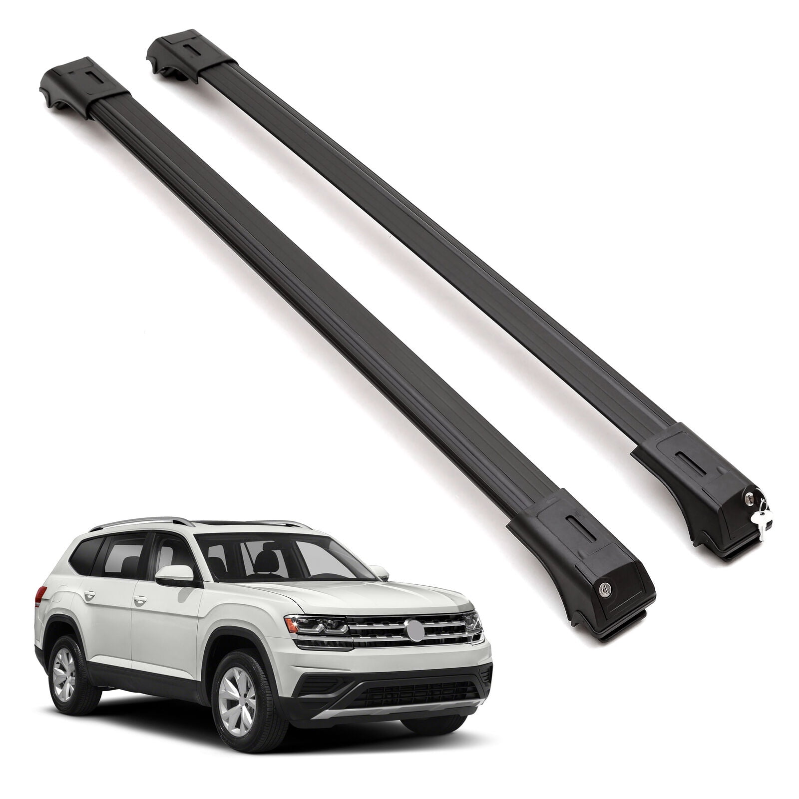 5％OFF】 Roof Rack Cross Bars Lockable Luggage Carrier Fits Volkswagen Atlas  20