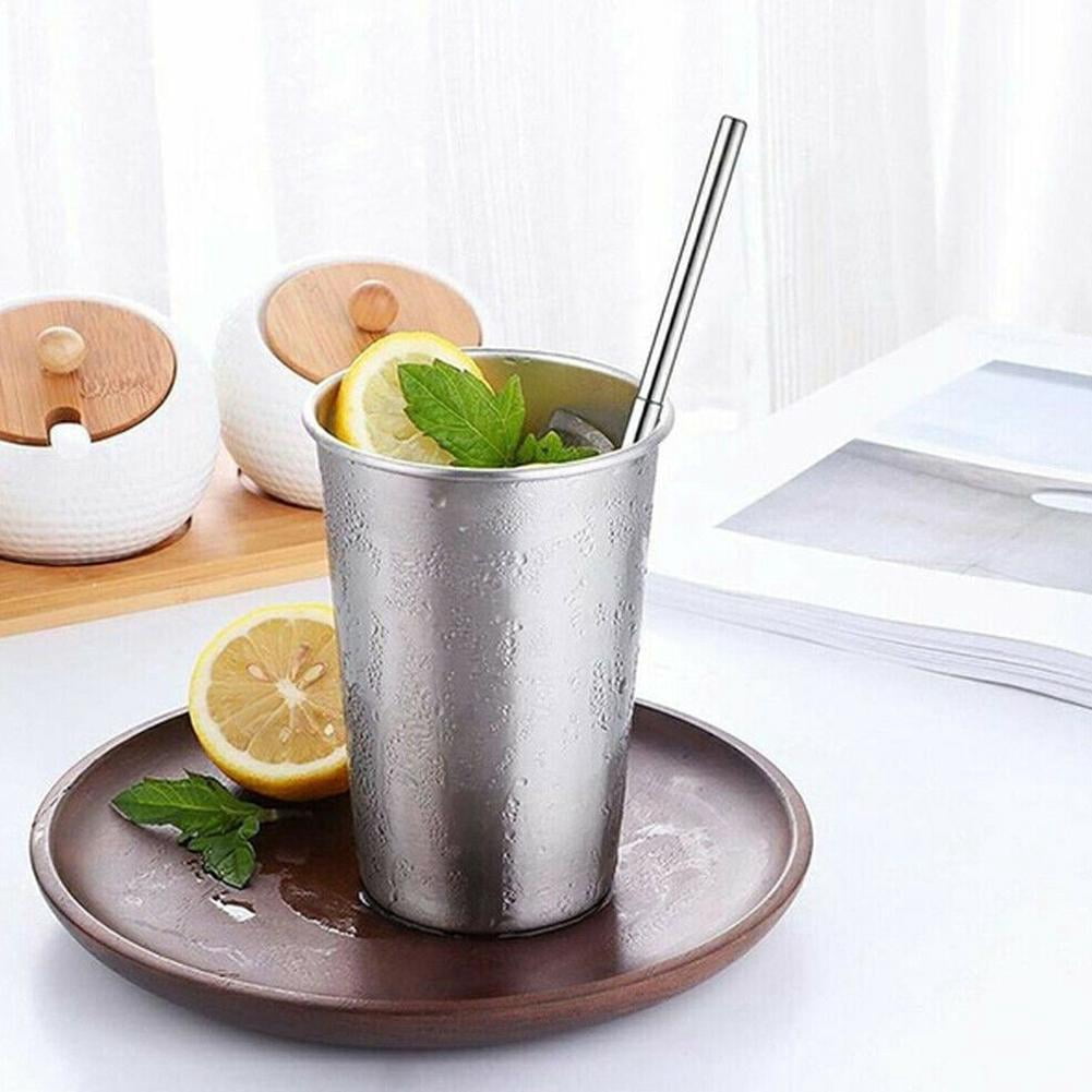 Telescopic Drinking Straw Stainless Steel Metal Straw Cleaning Brush