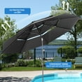 thumbnail image 6 of Ainfox 10ft Patio Umbrella 3 Tiers,Outdoor Table Market Umbrella w/Tilt Adjustment and Crank for Garden,Deck,Beach,Backyard,Pool,Black, 6 of 8