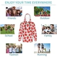thumbnail image 5 of Lsque Strawberries Patten Youth Hoodie Sweatshirt Pullover with Kangaroo Pocket Boys and Girls Hoodie Warm Hoodie for Kids-X-Large, 5 of 6