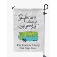 thumbnail image 1 of Printtoo White Home Is Where We Park It Big Travel Trailer 12.5x18 Inches Double SidedFlagsDouble Sided CampFlagCampsiteFlagPersonalized Camping Flags, 1 of 4