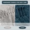 thumbnail image 2 of Battilo Navy Blue Throw Blanket,Cozy Knit Chenille Blanket for Living Room Decor,Navy Throw,50"x60", 2 of 8