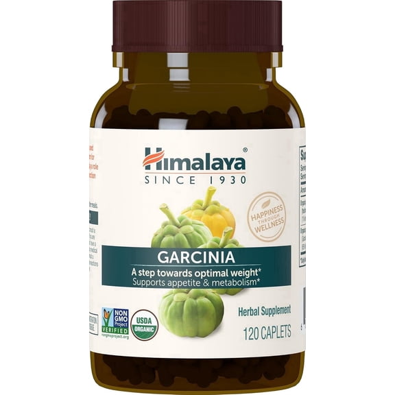 Himalaya Organic Garcinia Cambogia Caplets - Supports Healthy Weight, Vegan - 120 Caplets