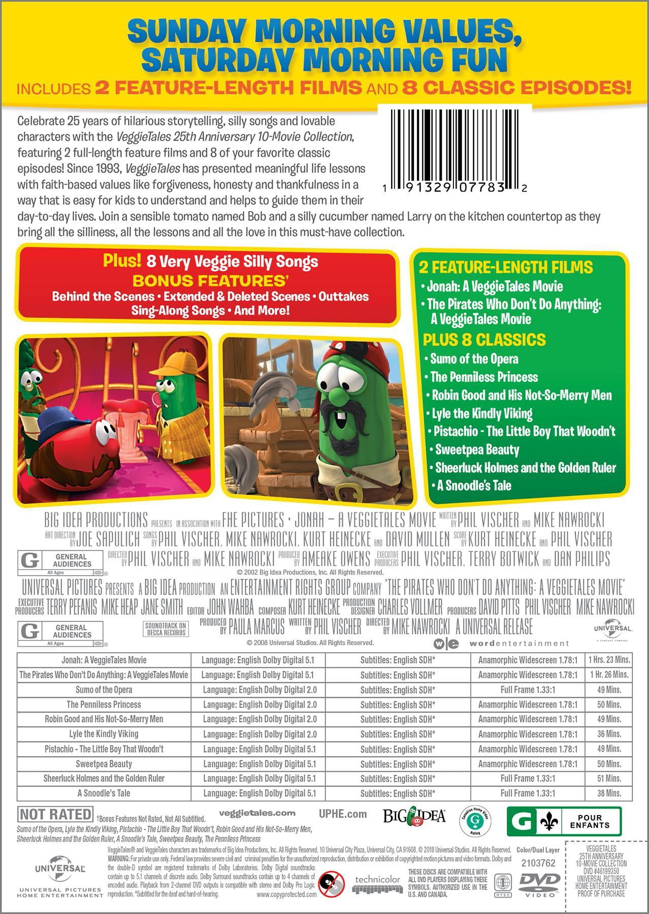 Universal Studios VeggieTales 25th Anniversary 10-Movie Collection