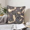 thumbnail image 6 of Velvet Rimmed Pillowcase Is Not Easy To Open Line Deformation Invisible Zipper Opening And Closing Only Pillowcase Does Not Contain Pillow Core Leopard Skin Print Style Lightskyblue_1 20"X20", 6 of 8