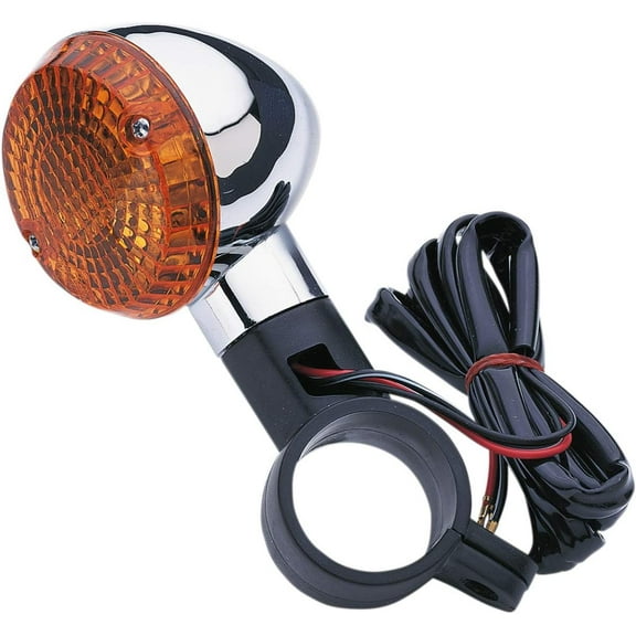 K&S DOT Compliant Chrome Turn Signal w/Amber Lens (25-2202)